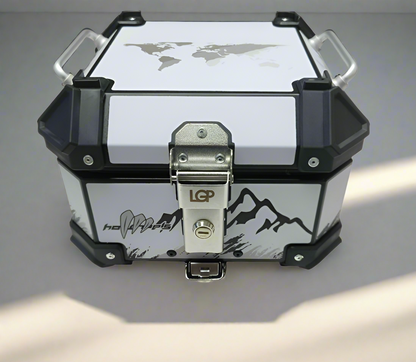 LGP 18 litres aluminium top box with adventure graphics universal 2.0 ( fits all motorcycles )