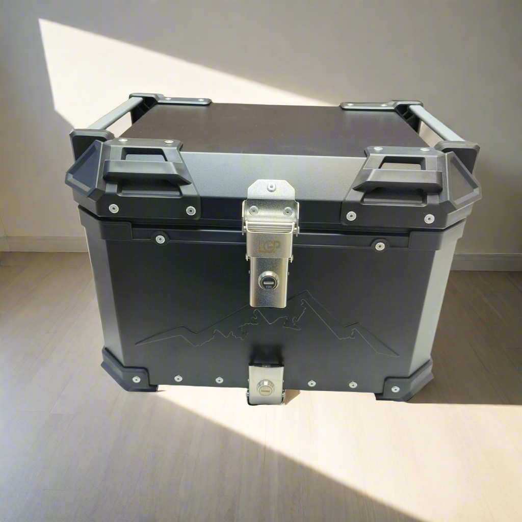 ADVENTURE TOP BOX FOR HIMALAYAN 411/450 ( CASE) 45LTRS BLACK PREMIUM  BY LGP - UNIVERSAL