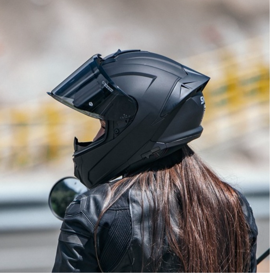 SMK Helmets Typhoon Unicolour Matt Black Dual Visor Full Face