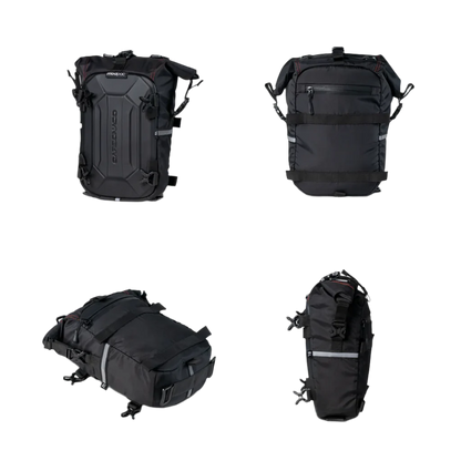 CARBONADO Modpac Pro (Black) | 100% Waterproof Motorcycle Tailpack | Saddle Bag | Crash Guard Bag (Black) | Polyester - 5L/10L/20L/30L ( Pack of 1 )