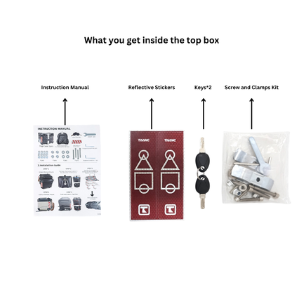 TAANC Urban Swift Top Box – Aero Silver | 22L Compact Motorcycle Storage Box for Daily Use