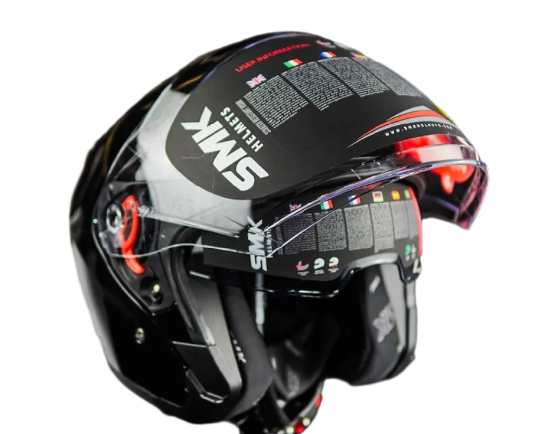 SMK GTJ SOLID open face half helmet - Gloss Black | DOT | ECE 22. O6 Certified | GL200 helmet highlight 