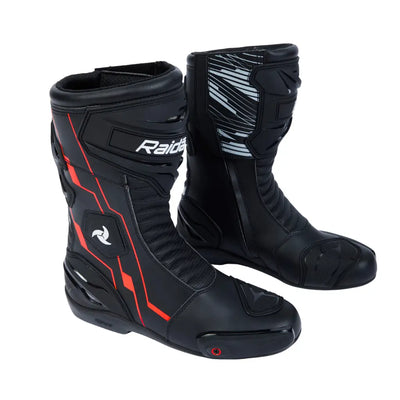 Raida Aeroprix Motorcycle Racing Boots | CE Certified | Black Red