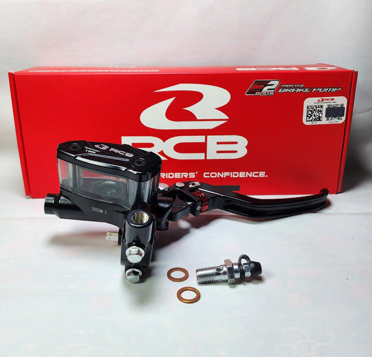 RCB Master Brake Pump E2+ Rh 14mm-BK ( 01BP059B ) - RCB | Fits Most Motorcycle | Right Hand Side Lever