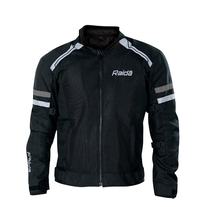 Raida Tourer Motorcycle Jacket | Level 2 Armors | Lightweight | Abrasion resistance. - Black Grey