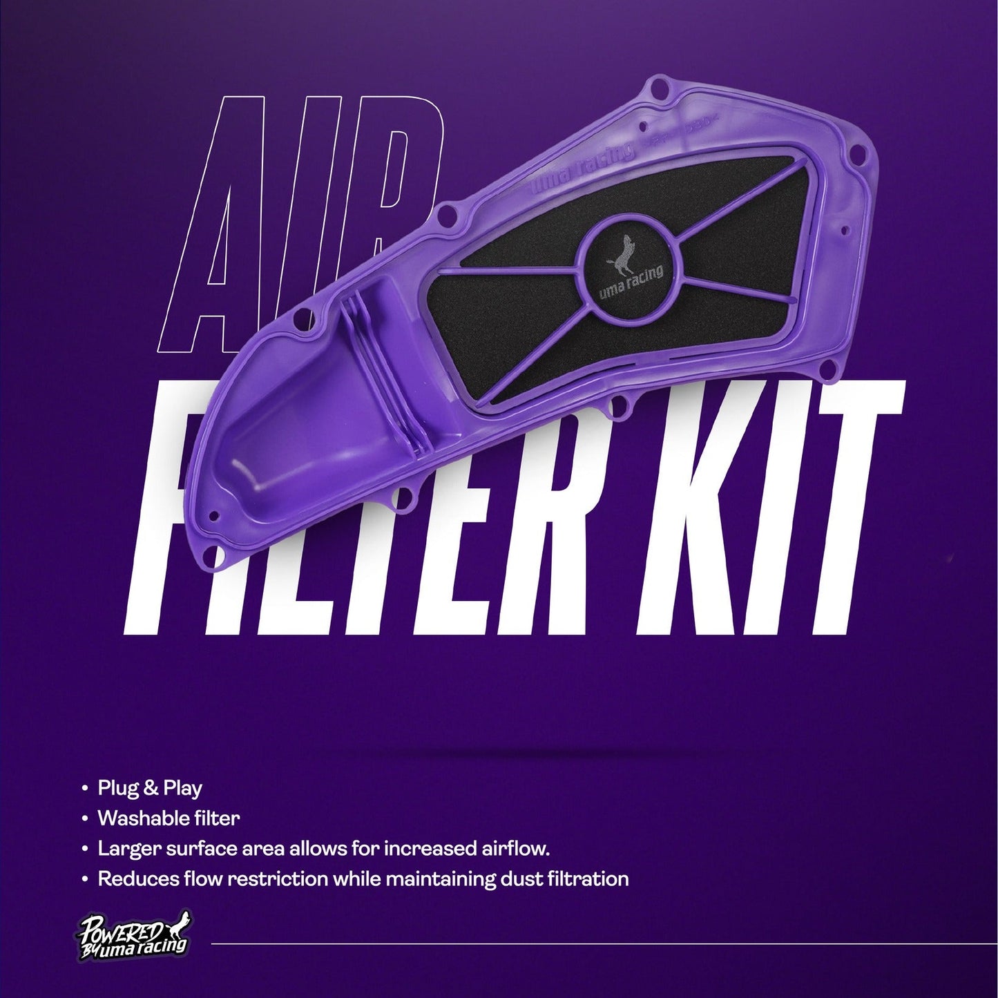 Yamaha Aerox 155 | UMA Racing High-Performance Air Filter f  | Boosts Aerox Engine Power, Efficiency & Durability (02A00310)