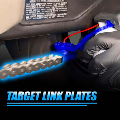 Motorcycle Chain Oiler Spray Attachment for Chains I Universal Chain Lubrication Tool for Bike Maintenance I Fits Any Chain Lube Can I Nozzle Sprayer Dispenser (Blue)