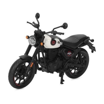 Royal Enfield Hunter 350 Scale Model | 1:12 Diecast Metal & Plastic | Working Suspension&Side Stand | Steerable Handlebars | Free-Rolling Wheels | Authentic Mirrors | Collectors Essential Tokyo Black