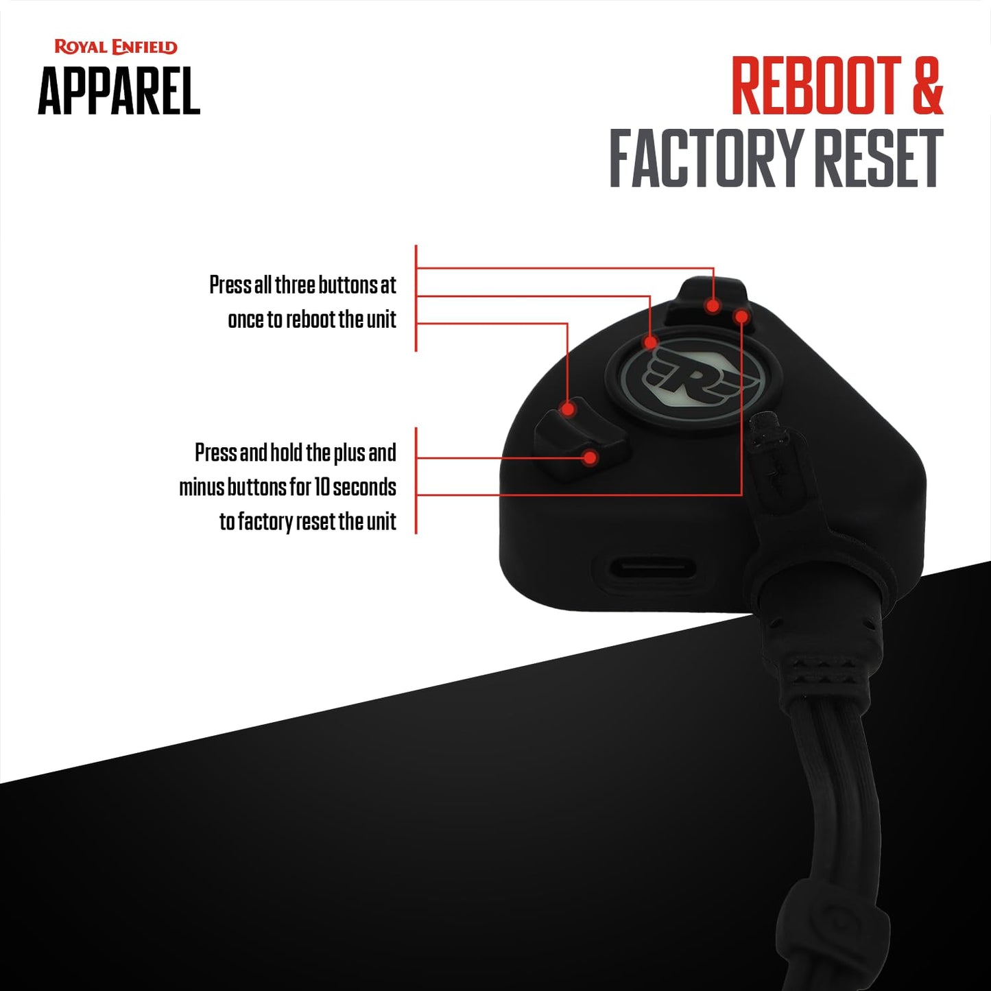 Royal Enfield Motowave X2 Helmet Bluetooth |with Bluetooth 5.3 | Enhanced Noise Filtering |Voice-Audio tech | 16+ Hours Playback Time | IP67 Waterproof Protection | Black One Size