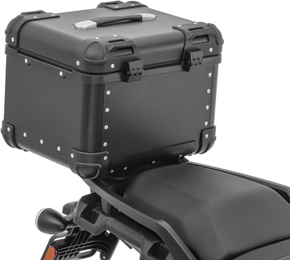 TAANC Urban Arc Top Box – Stealth Black | 45L Aluminium WP Motorcycle Storage Box with Rounded Design