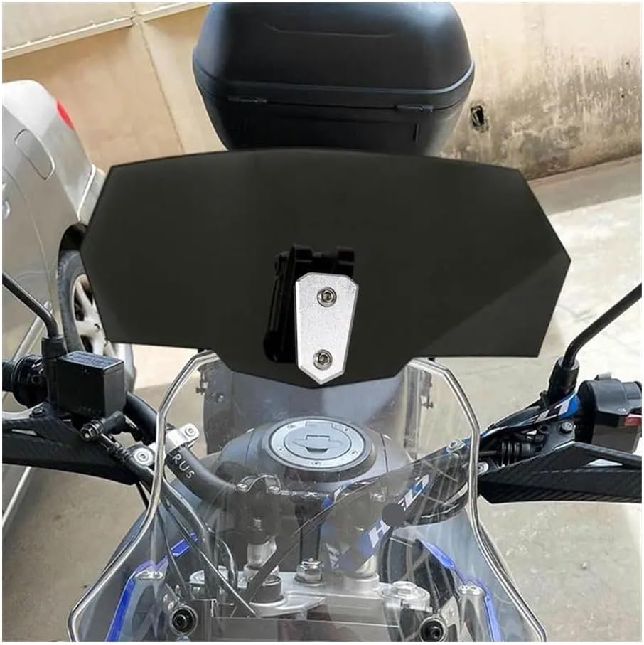 UNIVERSAL MOTORCYCLE WINDSHIELD EXTENDER (ADJUSTABLE SPOILER SINGLE CLAMP ON WINDSHIELD DEFLECTOR)