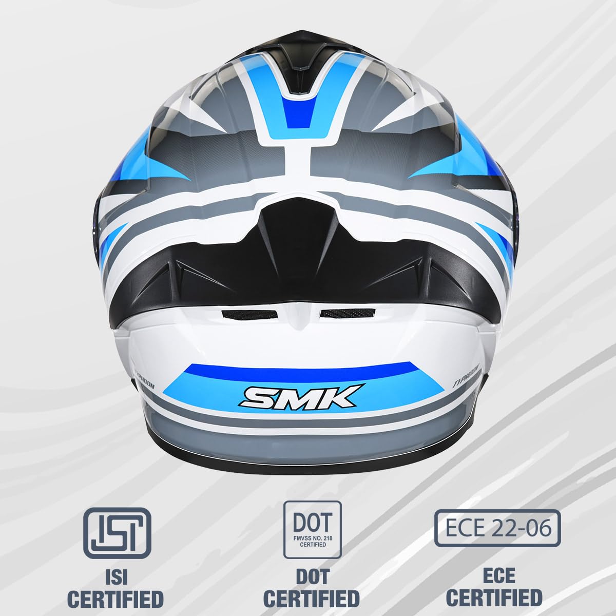 SMK Typhoon Freeride | ISI ECE & DOT Certified | Full Face Dual Visor Helmet for Men and Women with Pinlock Fitted | Clear Visor and Inner Sun Visor | GL156