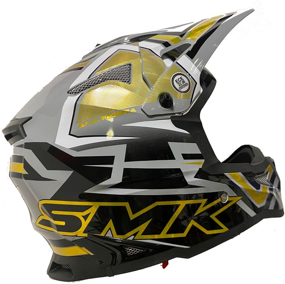SMK Allterra X-Aces | Off Road Helmet for Bikers | – GL627 | Gold Grey MX helmet