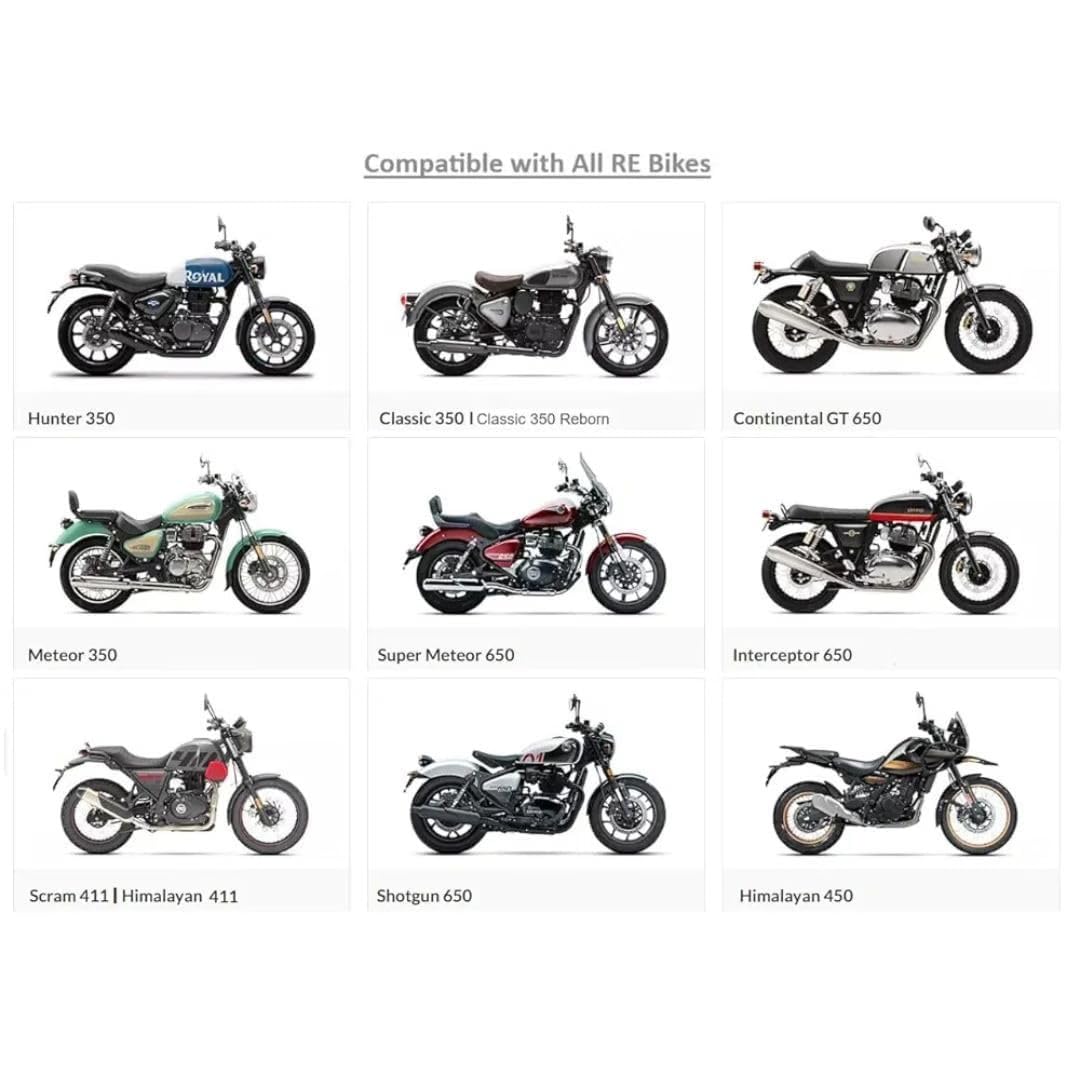 Handle Bar End Side Mirror For Royal Enfiled Classic /Electra / Reborn/Standard - 350/ 500,Himalayan 450 Hunter 350, Meteor 350, Super Meteor , Interceptor , Gt 650, Himalayan/Scram 411, Bear 650 Round Mirrors