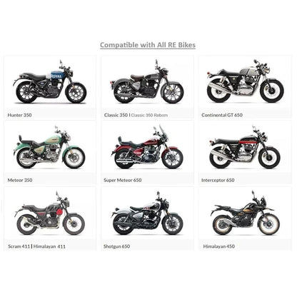 Handle Bar End Side Mirror For Royal Enfiled Classic /Electra / Reborn/Standard - 350/ 500,Himalayan 450 Hunter 350, Meteor 350, Super Meteor , Interceptor , Gt 650, Himalayan/Scram 411, Bear 650 Round Mirrors