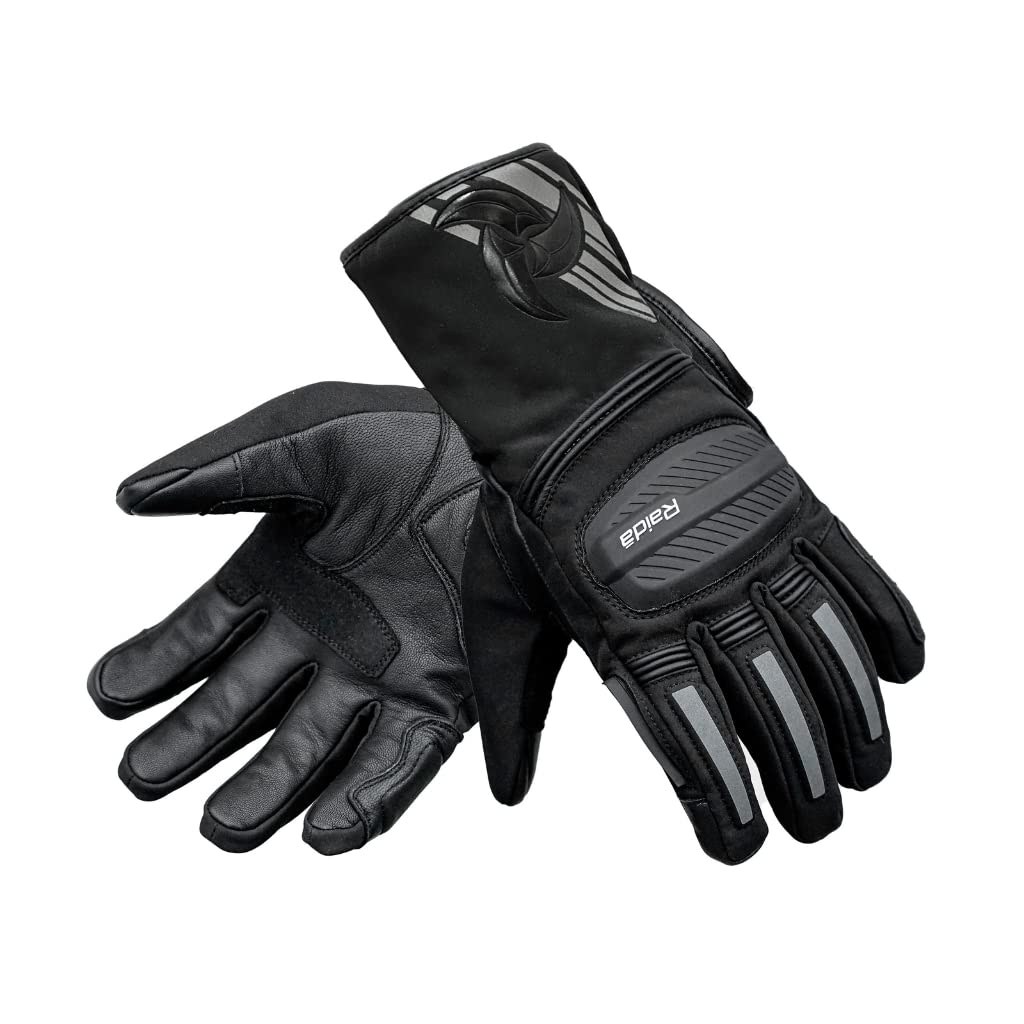 Raida Polyester Alps Cycling Waterproof Gloves | 3M Thinsulation | Touchscreen Compatible | TPR Palm Sliders ,Black