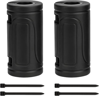 MOTOWOLF PB1 | 22mm | Universal Bumper Protective Guard | Silicone ( pair )| with Cable Ties | Anti-Collision Anti-Scratch | Motorcycle Bumper Block - Cylinder Black