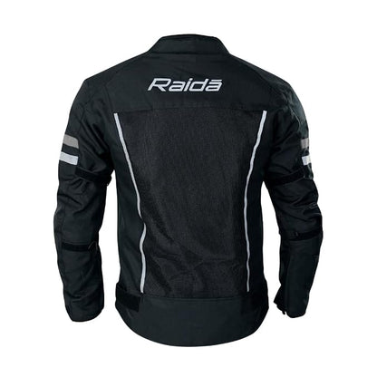 Raida Tourer Motorcycle Jacket | Level 2 Armors | Lightweight | Abrasion resistance. - Black Grey