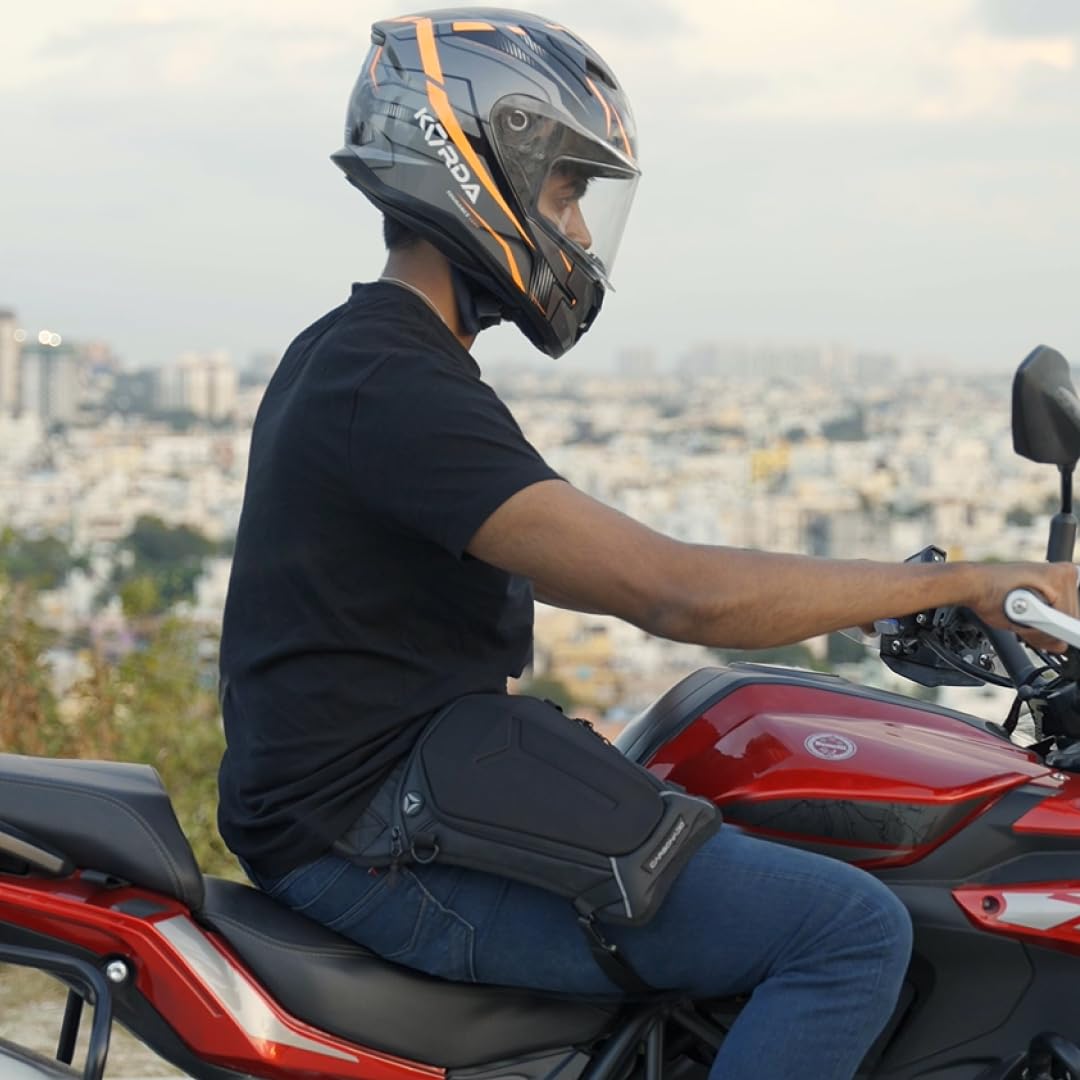 Carbonado Turtle Unisex Waist Bag | Multipurpose Utility Waist Pouch | Cross Body | Strap to Leg or Hip | for Motorcycling, Outdoor, Hiking, Adventure and Travel - BLACK