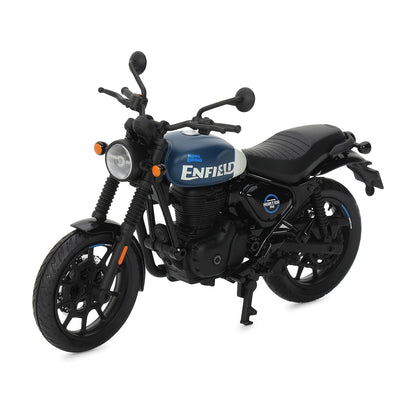 Royal Enfield Hunter 350 Scale Model | 1:12 Diecast Metal & Plastic | Working Suspension & Side Stand | Steerable Handlebars | Free-Rolling Wheels | Authentic Mirrors|Collectors Essential Rebel Blue