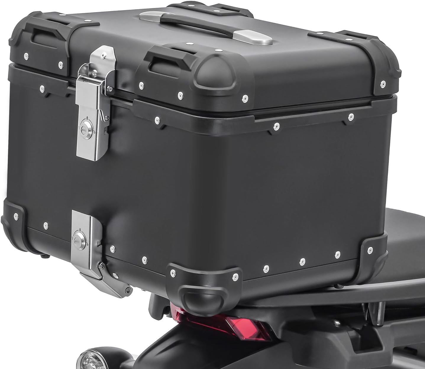 TAANC Urban Arc Top Box – Stealth Black | 45L Aluminium WP Motorcycle Storage Box with Rounded Design