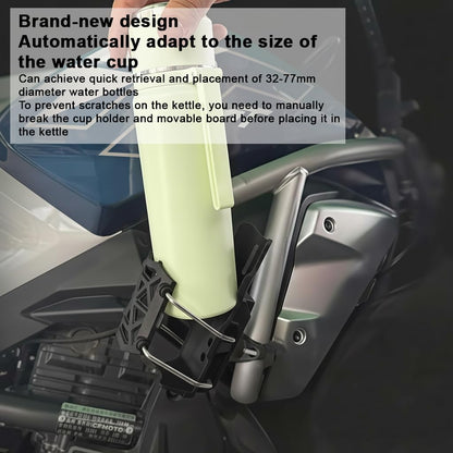 CAGE SERIES - Motorcycle Water Bottle Adjustable Rack/Holder  2.0 | 360° Rotation Adjust - ( UNIVERSAL) - BLACK