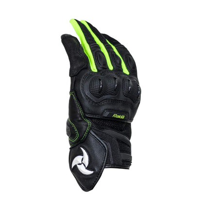 Raida AirWave Motorcycle Gloves (Hi-Viz Black) | all weather ready | KNOX SERIES