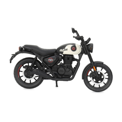 Royal Enfield Hunter 350 Scale Model | 1:12 Diecast Metal & Plastic | Working Suspension&Side Stand | Steerable Handlebars | Free-Rolling Wheels | Authentic Mirrors | Collectors Essential Tokyo Black