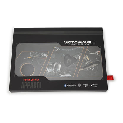 Royal Enfield Motowave X2 Helmet Bluetooth |with Bluetooth 5.3 | Enhanced Noise Filtering |Voice-Audio tech | 16+ Hours Playback Time | IP67 Waterproof Protection | Black One Size