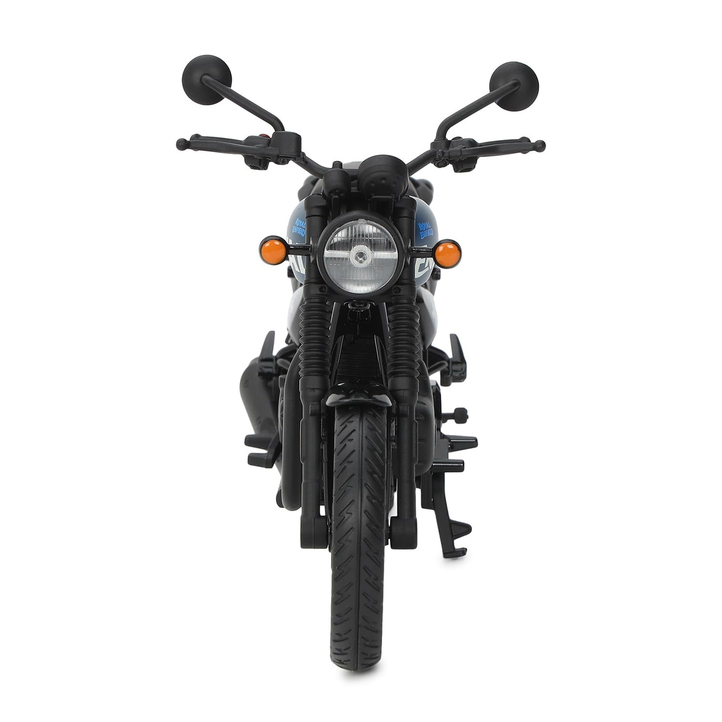 Royal Enfield Hunter 350 Scale Model | 1:12 Diecast Metal & Plastic | Working Suspension & Side Stand | Steerable Handlebars | Free-Rolling Wheels | Authentic Mirrors|Collectors Essential Rebel Blue