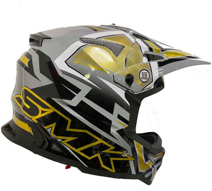 SMK Allterra X-Aces | Off Road Helmet for Bikers | – GL627 | Gold Grey MX helmet