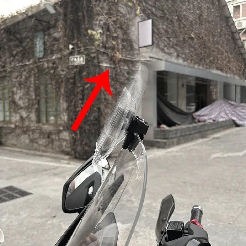 JCF (T2) MOTORCYCLE WINDSHIELD EXTENDER (ADJUSTABLE SPOILER CLAMP ON WINDSHIELD DEFLECTOR)- CLEAR