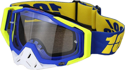 100% | Motocross & mountain biking Goggles | NEON BLUE WHITE TINT - 1 YEAR WARRANTY
