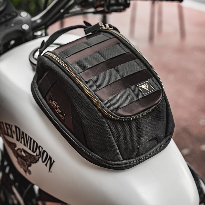 Motowolf MB11 Retro Magnetic Motorcycle Tank Bag 3L–5L | Expandable Vintage Tank Bag with Waterproof Cover & Strong Magnets