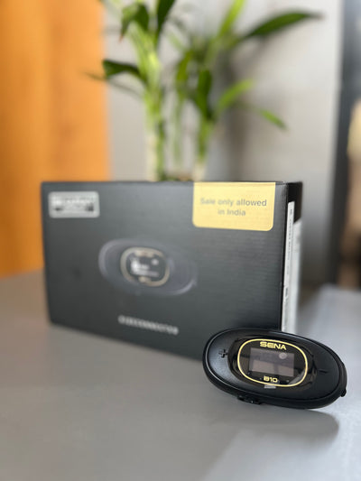 Sena B10 Motorcycle Bluetooth Communication System | Bluetooth Intercom Headset Connecting 4 Riders | HD Speakers | Upto 1KM Range | Upto 16 Hours Battery Life (Supports Android & iOS)