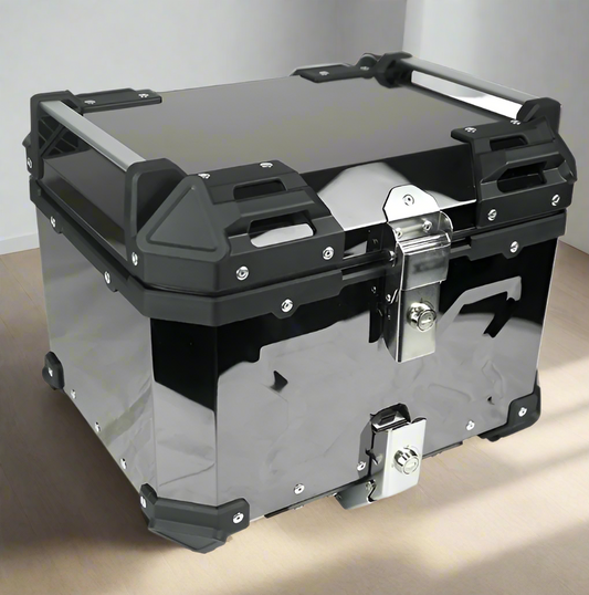 LGP black titanium large capacity aluminium top box 45 ltrs (fits all motorcycle)