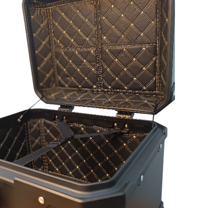 TAANC Nomad Atlas Top Box – Stealth Black | 45L Aluminium MC Motorcycle Touring Storage Box