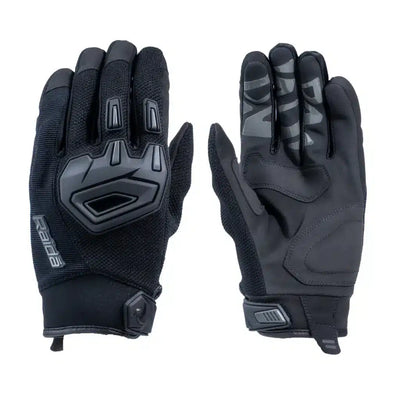 Raida Avantur 2.0 Motorcycle Gloves | Vegan Friendly | Enhanced Knuckle Protection | Touchscreen Compatible | Lightweight & Comfortable | Ideal for Daily Commute & Weekend Rides | Hiviz Black