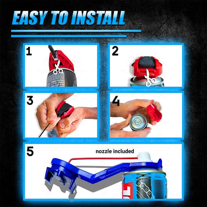 Motorcycle Chain Oiler Spray Attachment for Chains I Universal Chain Lubrication Tool for Bike Maintenance I Fits Any Chain Lube Can I Nozzle Sprayer Dispenser (Blue)