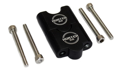 RE Hunter 350 Handlebar Riser / Handlebar Height Raiser Clamps - BLACK