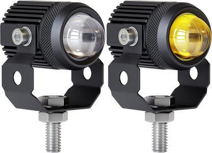 MB Mini Driving Fog Lights | 40W | Dual Colour For universal Motorcycle/Scooters/Cars/Jeeps |