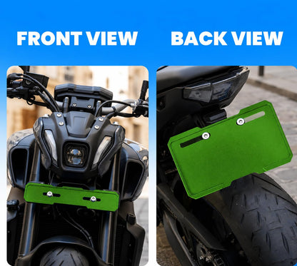 MK RACING CNC Aluminum Alloy Motorcycle License Plate Frame ( Number plate holder ) Set | Front & Rear Holder, Anodized Coating, Universal Fit, Corrosion Resistant, Lightweight Design