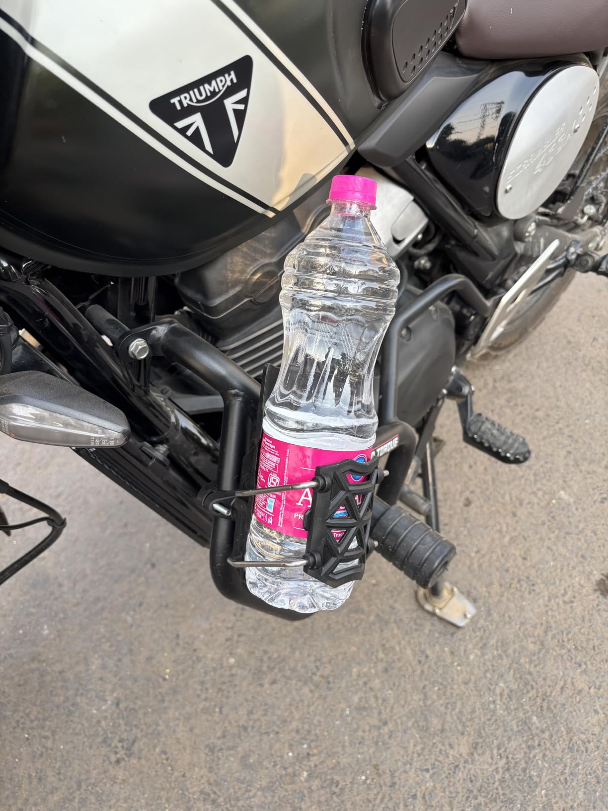 CAGE SERIES - Motorcycle Water Bottle Adjustable Rack/Holder  2.0 | 360° Rotation Adjust - ( UNIVERSAL) - BLACK