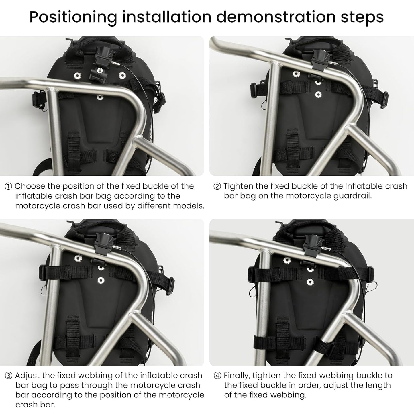 Loboo Wanderer  Front Inflatable Bumper Bag / Crashbar bag , Fully Waterproof Motorcycle ，Inflatable protection system Full Waterproof - 6 ltrs