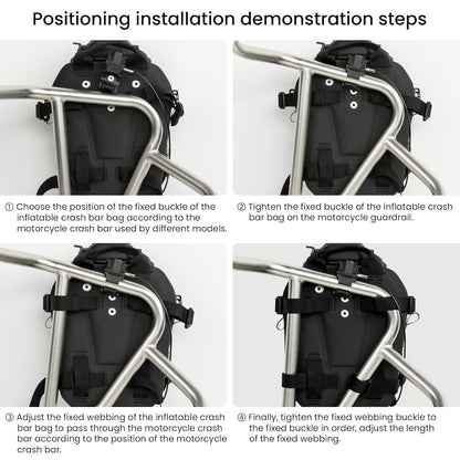 Loboo Wanderer  Front Inflatable Bumper Bag / Crashbar bag , Fully Waterproof Motorcycle ，Inflatable protection system Full Waterproof - 6 ltrs