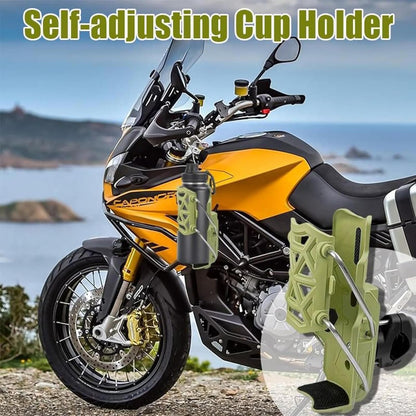 CAGE SERIES - Motorcycle Water Bottle Adjustable Rack/Holder  2.0 | 360° Rotation Adjust - ( UNIVERSAL) - GREEN