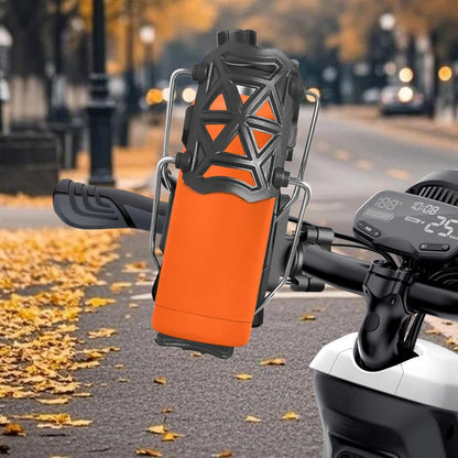 CAGE SERIES - Motorcycle Water Bottle Adjustable Rack/Holder  2.0 | 360° Rotation Adjust - ( UNIVERSAL) - BLACK