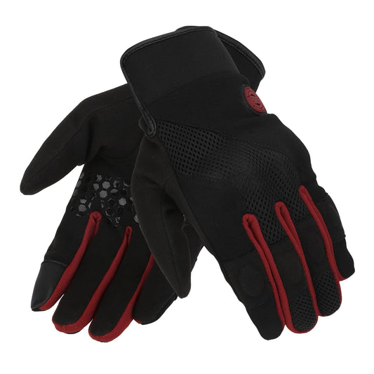 Royal Enfield Polyester Street Ace Gloves Black & Red