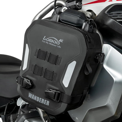Loboo Wanderer  Front Inflatable Bumper Bag / Crashbar bag , Fully Waterproof Motorcycle ，Inflatable protection system Full Waterproof - 6 ltrs