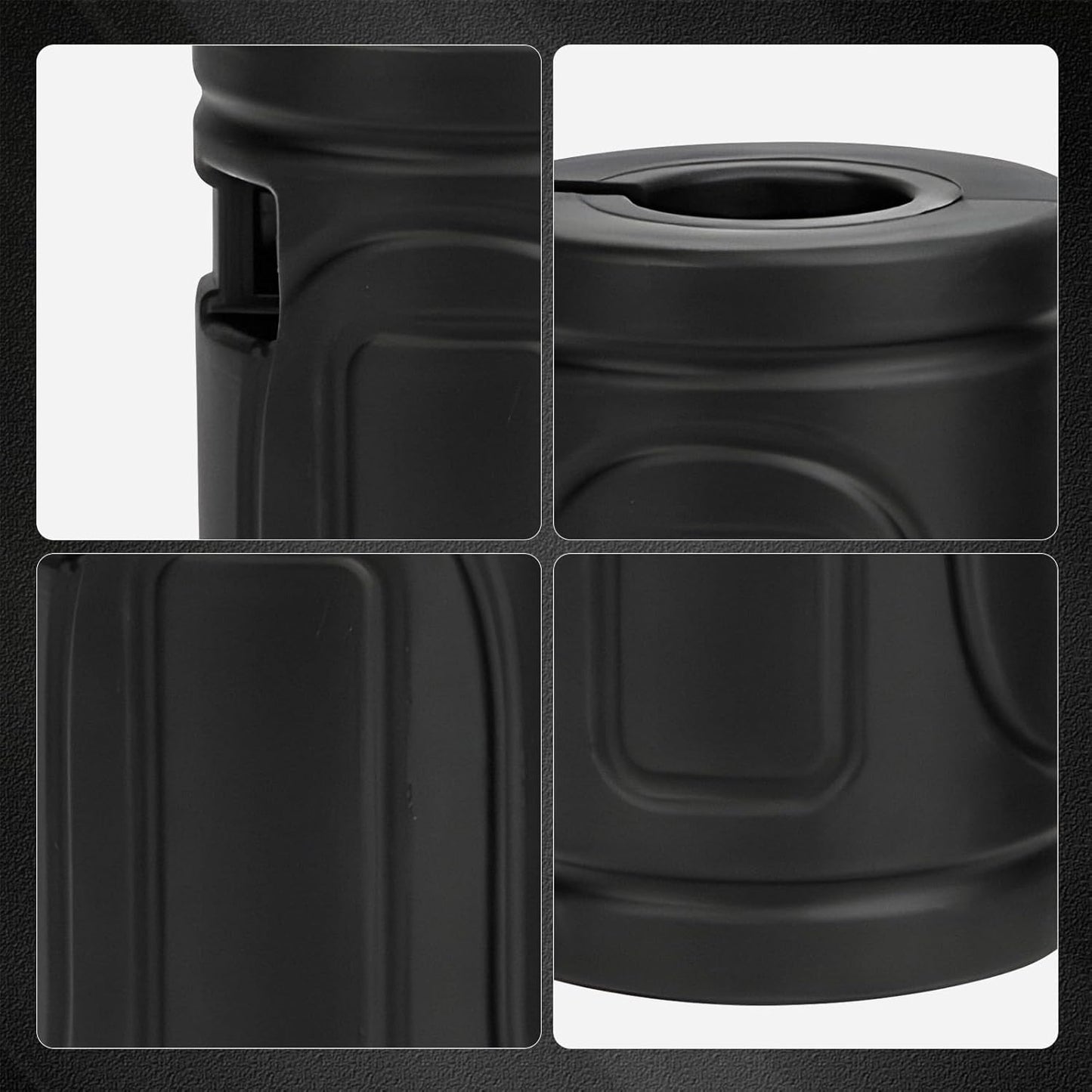 MOTOWOLF PB1 | 22mm | Universal Bumper Protective Guard | Silicone ( pair )| with Cable Ties | Anti-Collision Anti-Scratch | Motorcycle Bumper Block - Cylinder Black